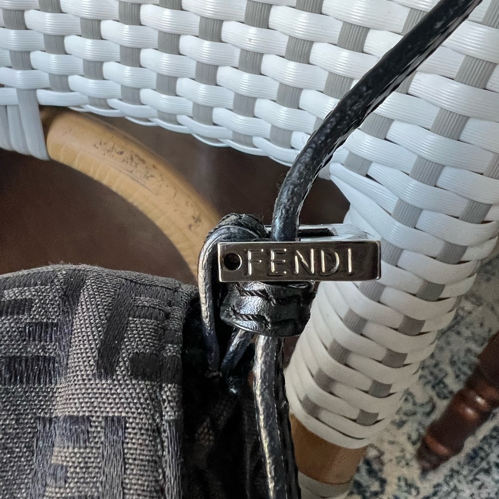 Fendi Authentic Monogram Canvas Mini Baguette Sty… - image 4